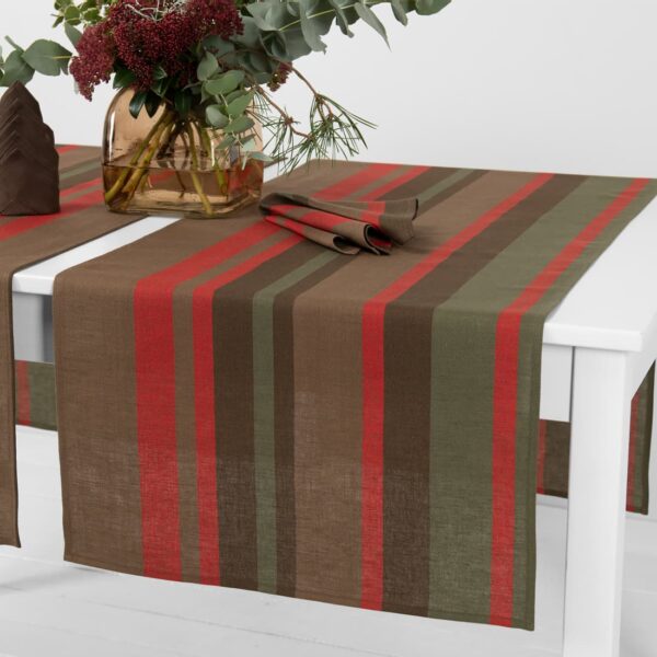 MIMOSA Chemin de table rouge brun – Image 2