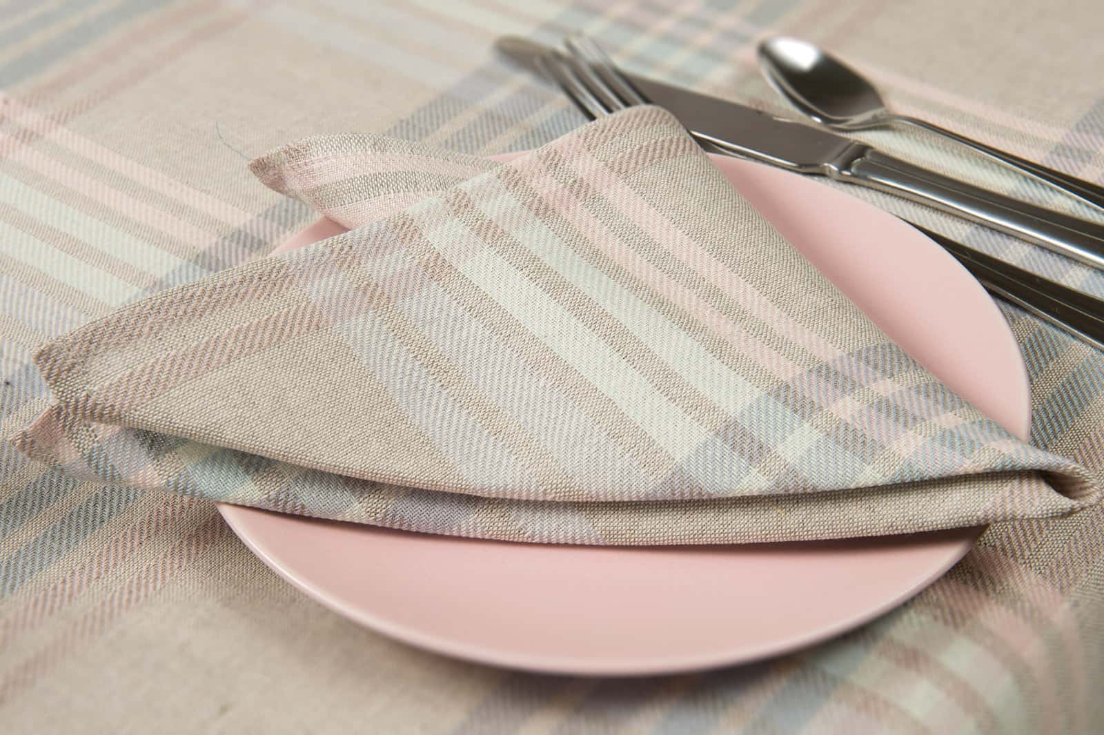 DELTA Serviette de table gris clair