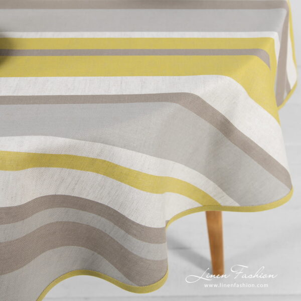 MIMOSA Nappe ronde/ovale gris jaune – Image 4