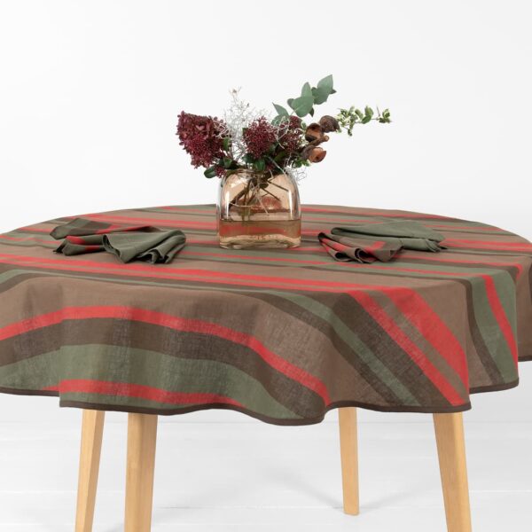 MIMOSA Nappe ronde/ovale rouge marron – Image 2