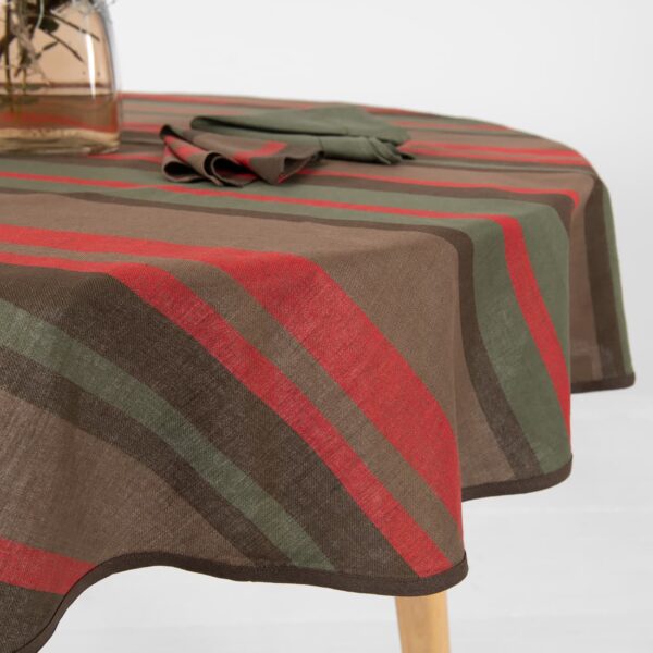 MIMOSA Nappe ronde/ovale rouge marron – Image 3