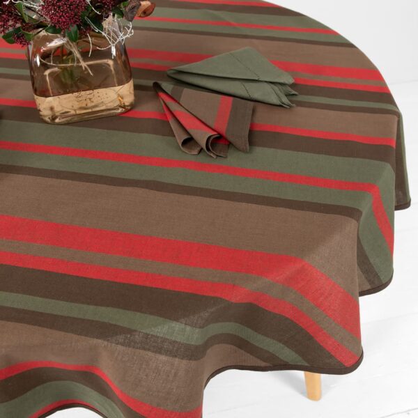 MIMOSA Nappe ronde/ovale rouge marron – Image 4