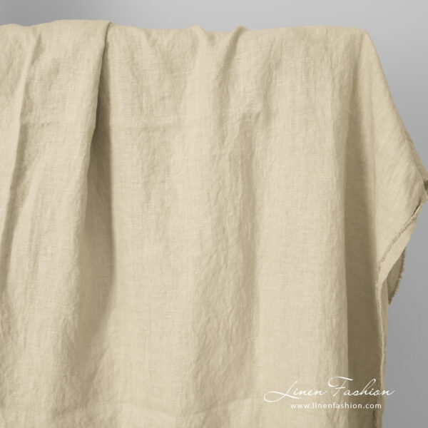 linen grey green fabric, medium weight.
