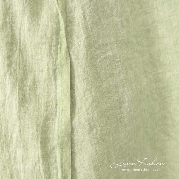 light green linen fabric width 145cm.