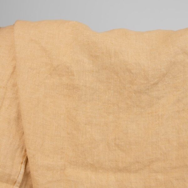 linen fabric yellow brown washed