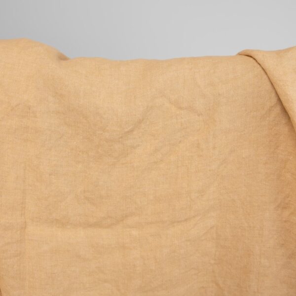 linen fabric yellow brown 145cm.