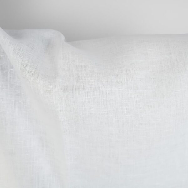 Tissu de lin uni blanc crème – Image 4
