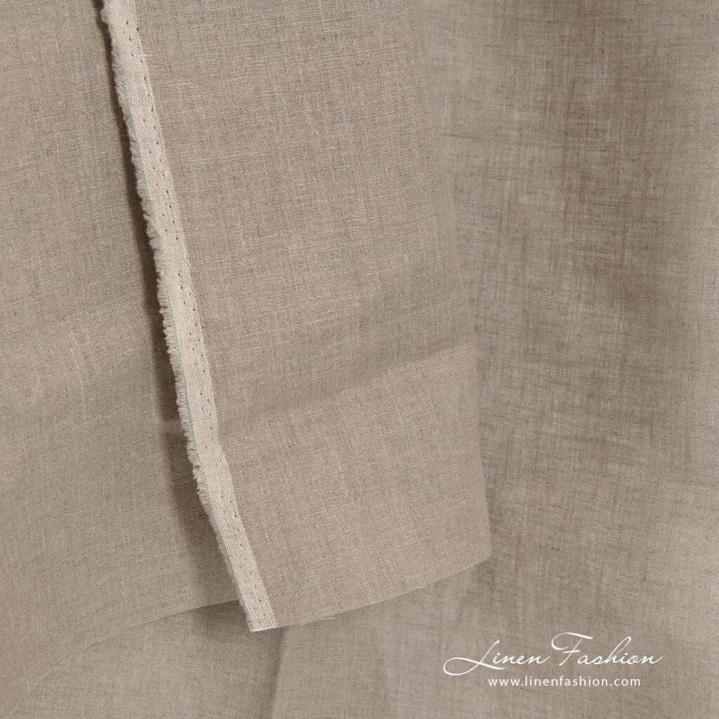 Tissu pur lin uni, coloris lin naturel 4 100% linen fabric in natural color