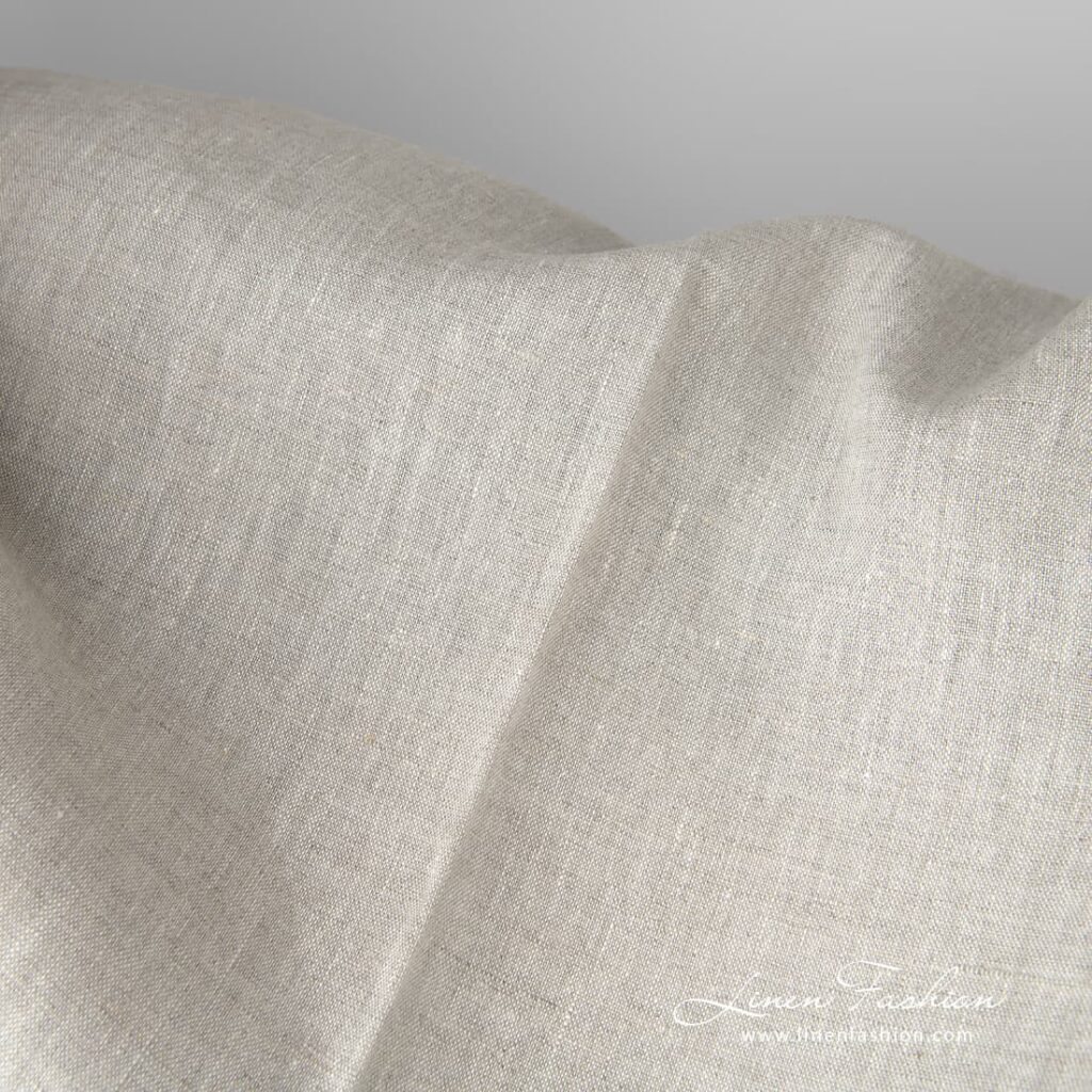 Tissu en pur lin de couleur gris clair 3 Medium-weight, plainly woven pure linen fabric in light grey