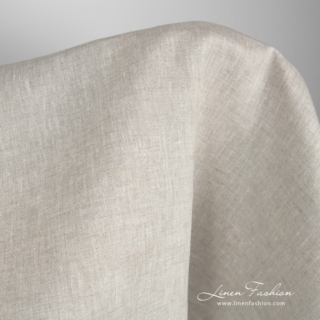 Tissu en pur lin de couleur gris clair 2 Linen fabric in light grey colour