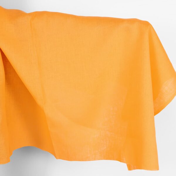 Tissu de lin uni jaune chaud vibrant