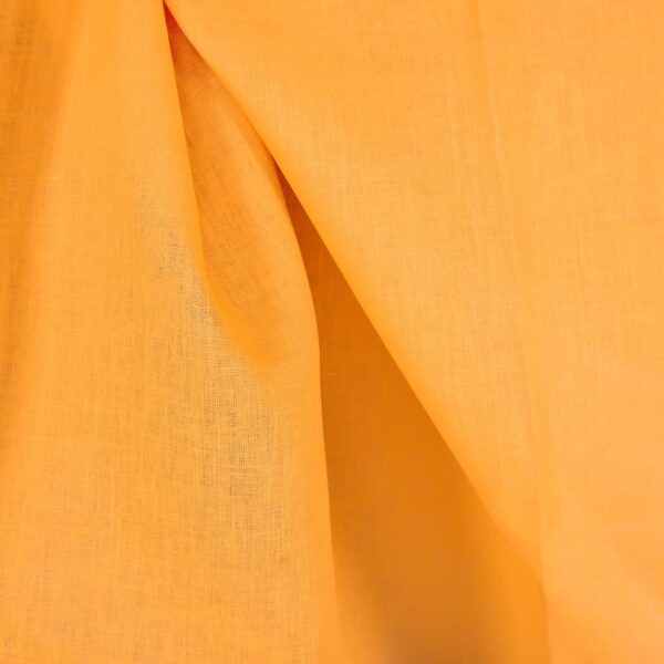 Tissu de lin uni jaune chaud vibrant – Image 4