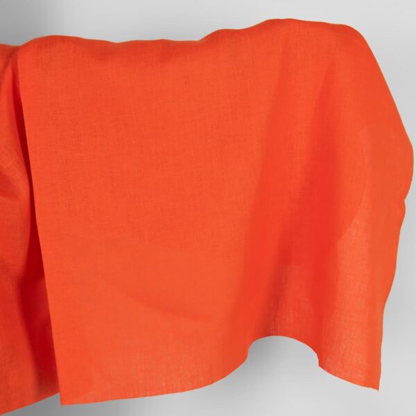 Tissu de lin uni orange