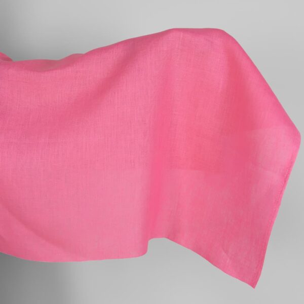 Tissu de lin rose uni