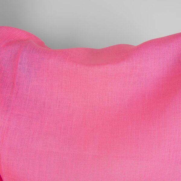 Tissu de lin rose uni – Image 4