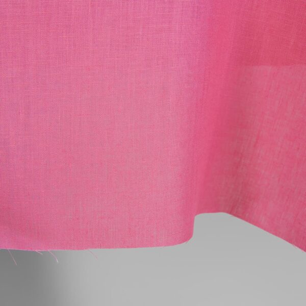 Tissu de lin rose uni – Image 3