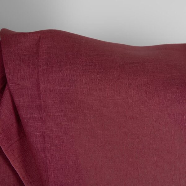 Tissu de lin de couleur rouge cerise foncé – Image 2