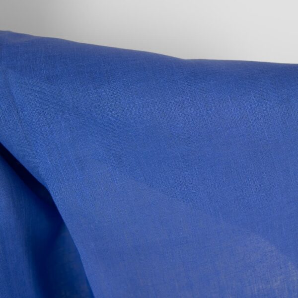 Tissu de lin uni de couleur bleue vibrante – Image 4