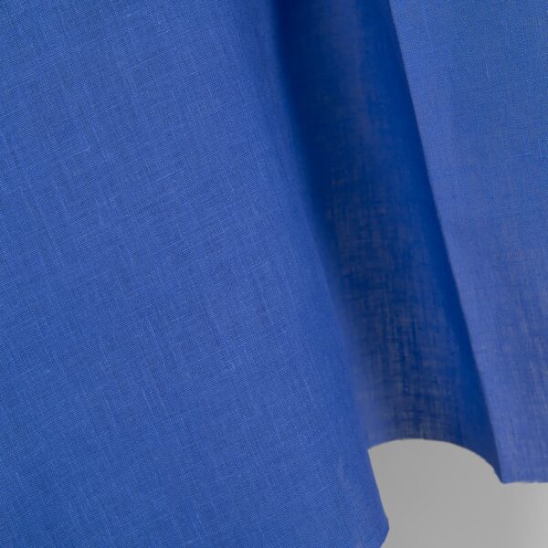 Tissu de lin uni de couleur bleue vibrante – Image 2