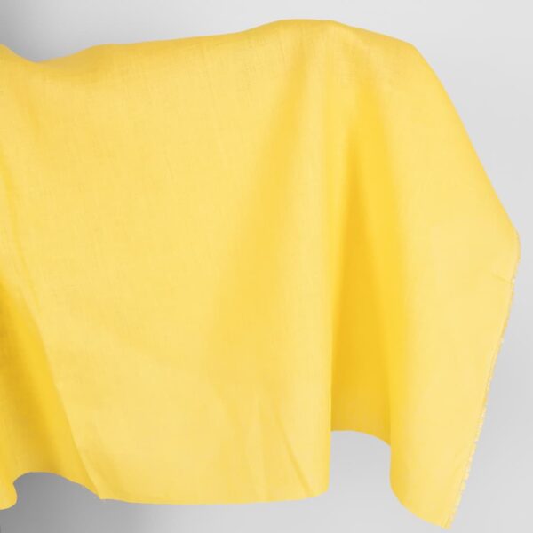 Tissu de lin uni de couleur jaune vif