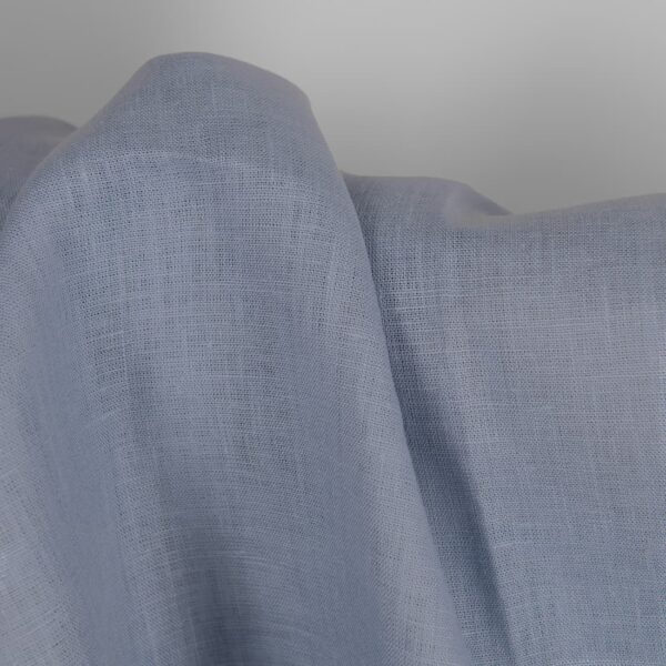 Tissu de lin uni de couleur bleu grisâtre – Image 2