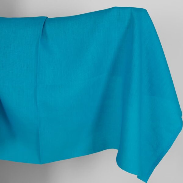 Tissu de lin de couleur bleu vif