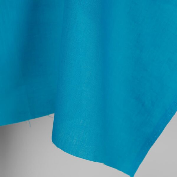 Tissu de lin de couleur bleu vif – Image 2