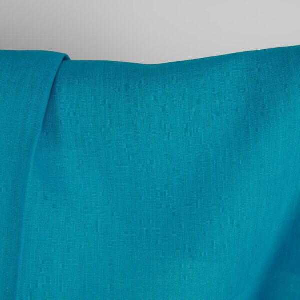 Tissu de lin de couleur bleu vif – Image 4