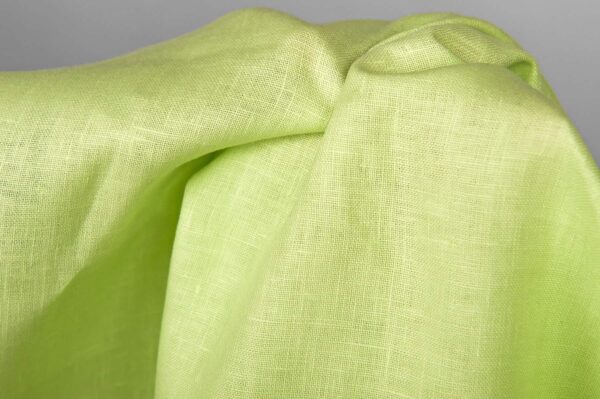 Tissu de lin de couleur vert lime – Image 2