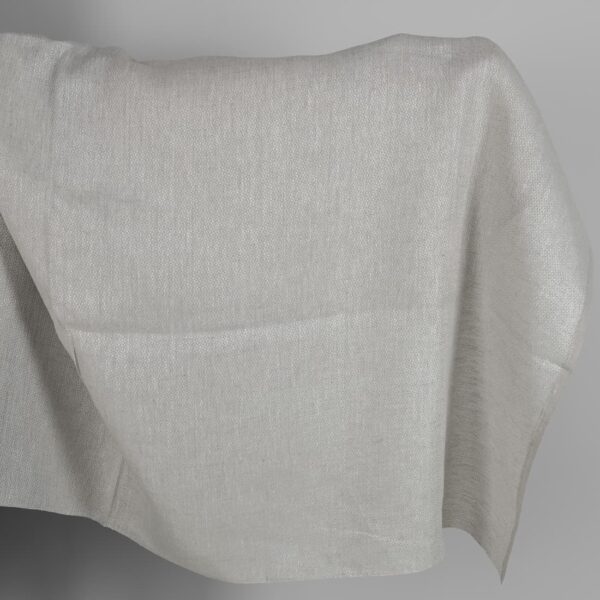 Beige linen fabric in a diamond pattern