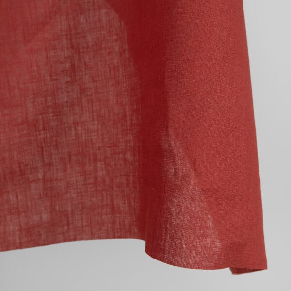 Linen red fabric edge