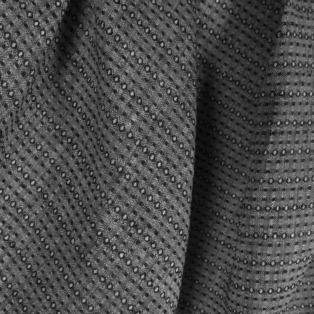 Tissu de lin à motifs noirs et blancs
