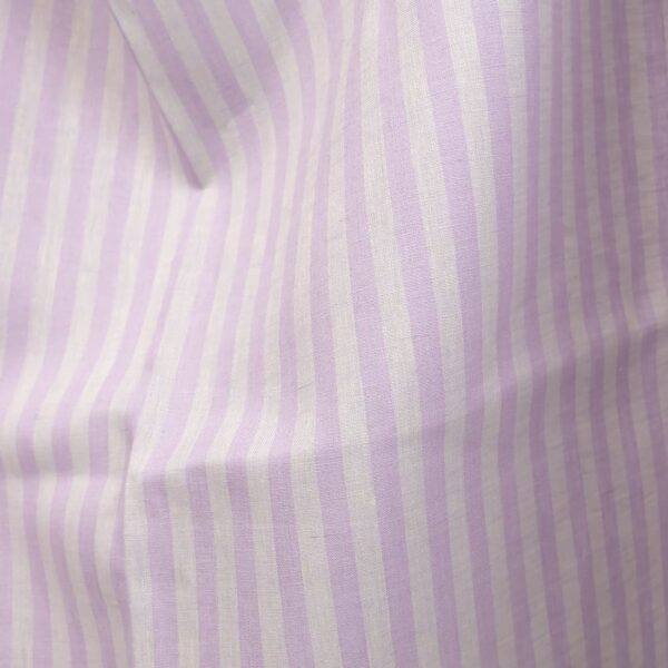 linen striped fabric lilac cream