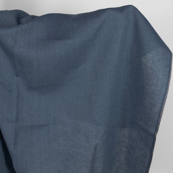 Tissu de lin de couleur gris-bleu foncé