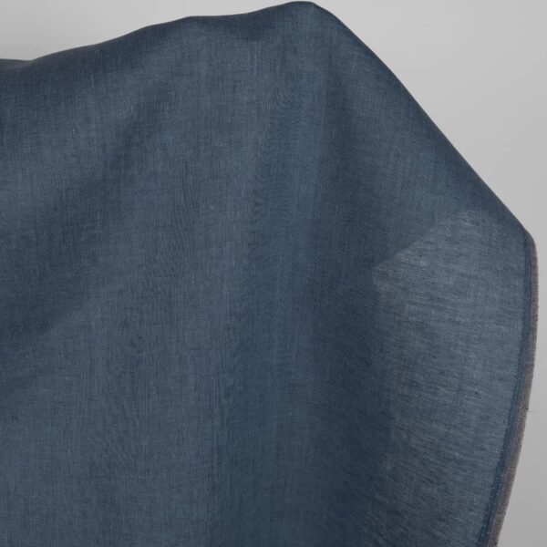 Tissu de lin de couleur gris-bleu foncé – Image 2