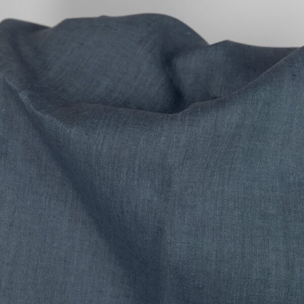 Tissu de lin de couleur gris-bleu foncé – Image 3