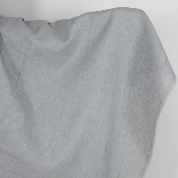 Tissu de lin mélangé gris-bleu