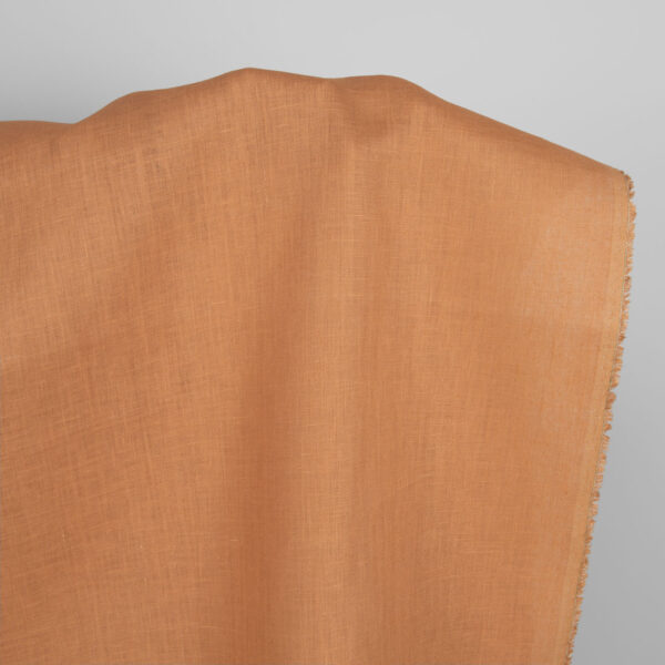Tissu de lin orange-brun clair – Image 2