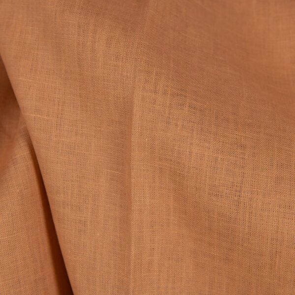 Tissu de lin orange-brun clair – Image 4