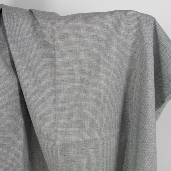 Tissu de lin gris foncé à petits motifs