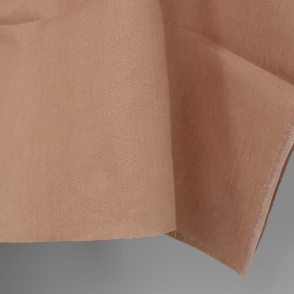 Tissu de lin couleur argile claire – Image 4