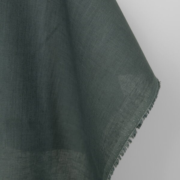 Tissu de lin gris-vert foncé – Image 4