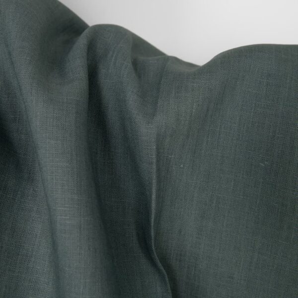 Tissu de lin gris-vert foncé – Image 2