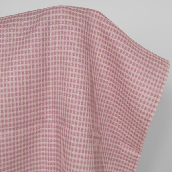 Tissu de lin gris lilas motif structurel – Image 2