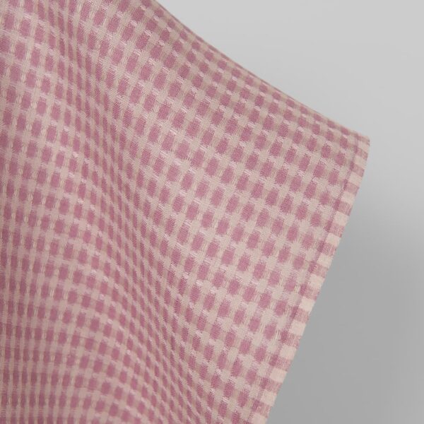 Tissu de lin gris lilas motif structurel – Image 4