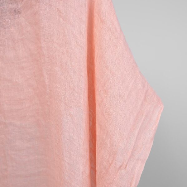 linen gauze light rose fabric transparent, 145cm.