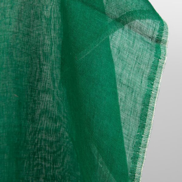 deep green linen fabric, transparent