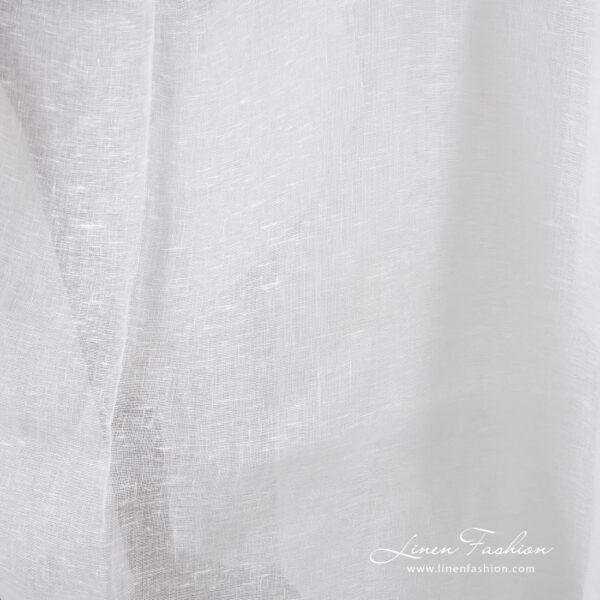 100% linen optical white fabric