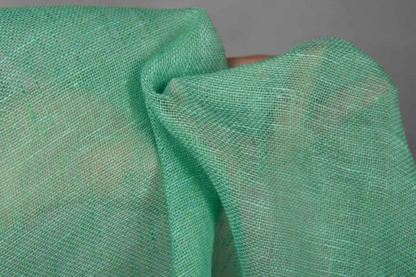 Tissu de lin vert menthe transparent – Image 2