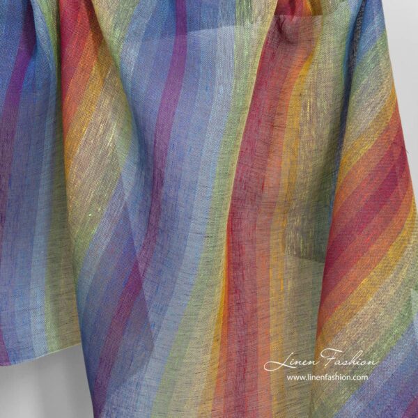 Tissu de lin arc-en-ciel transparent – Image 2